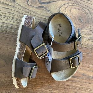brown leather sandal - Birkenstock style